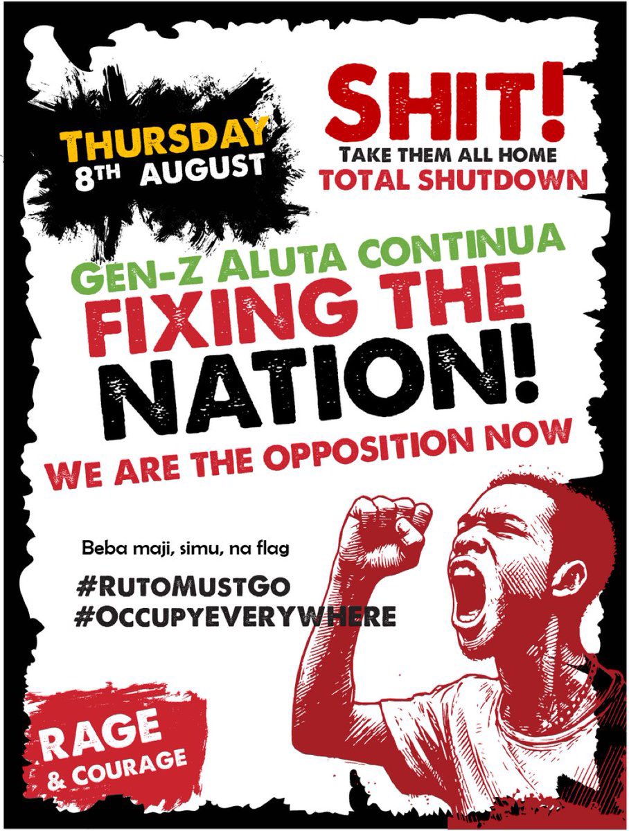 This is the day! This is the day!!!!!
Haya ukiamka amka na #NaneNaneMarch
#RutoMustGo 
Wametuzoea na tumechoka!!!!!