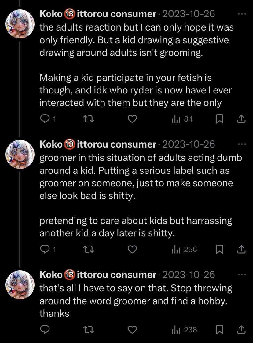 eepymortician's tweet photo. reminder that this person harassed a minor, and doesn’t believe that the same minor was groomed by Ryter, Lea and Beau. 
The blocked out @ is a minor, &amp; other quotes from this person have also been included. https://t.co/CyFQp0ViOe