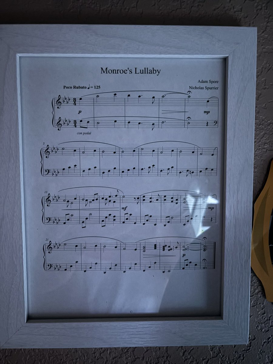 I feel most proud of this. A lullaby I sang to my daughter when she was born and still every day when she goes to bed. Realized in full form by <a href="/basser26/">Nick Spurrier: Commissions Open! 🎹🎹🎹</a>  
I love the sleepy eyes of the sustain over each section.