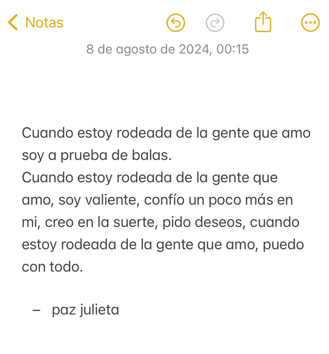 “La gente que me ama”