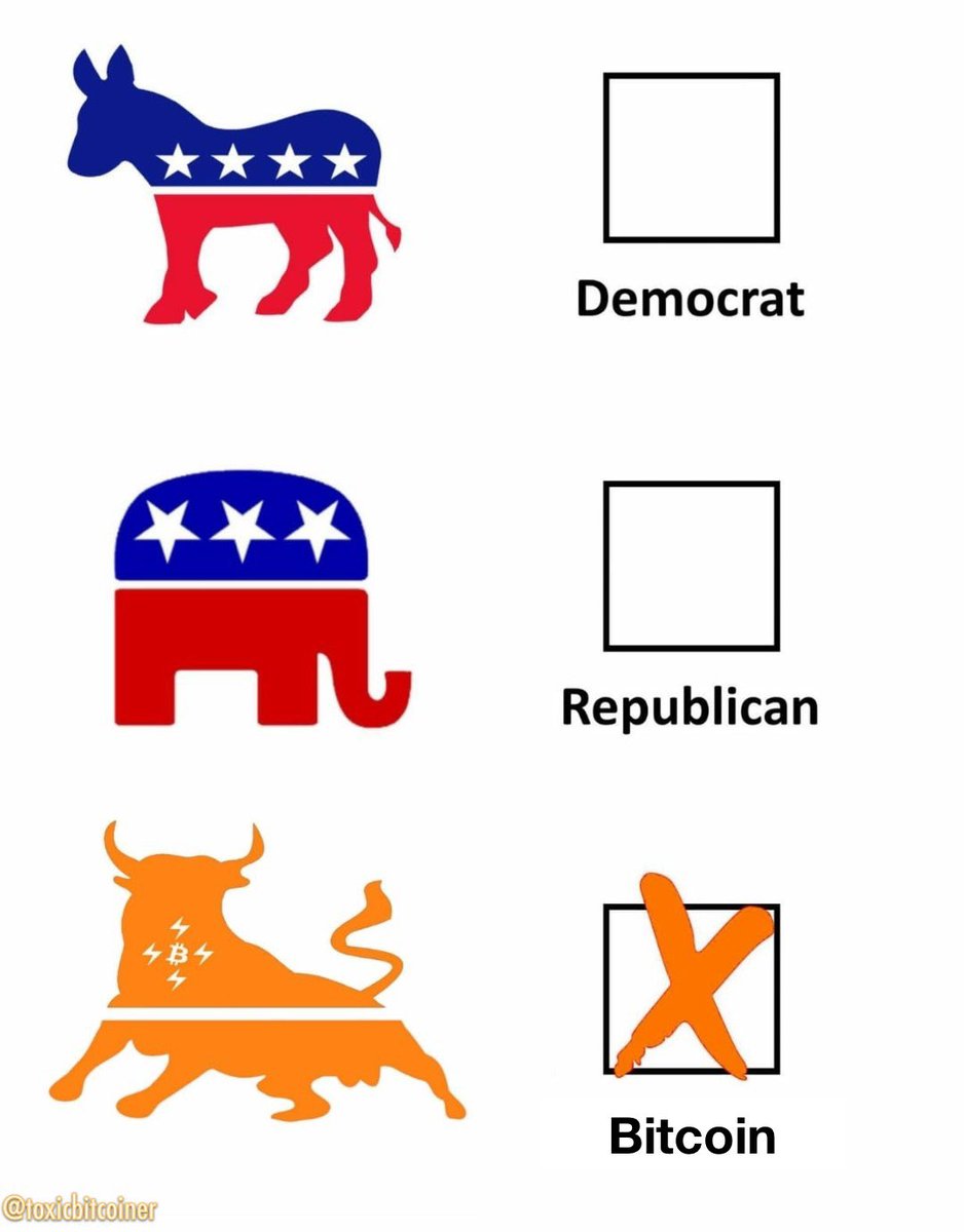 AltcoinDaily's tweet photo. How are you voting? 🗳️ #Trump #Harris #Bitcoin https://t.co/lz2VwWk4OY