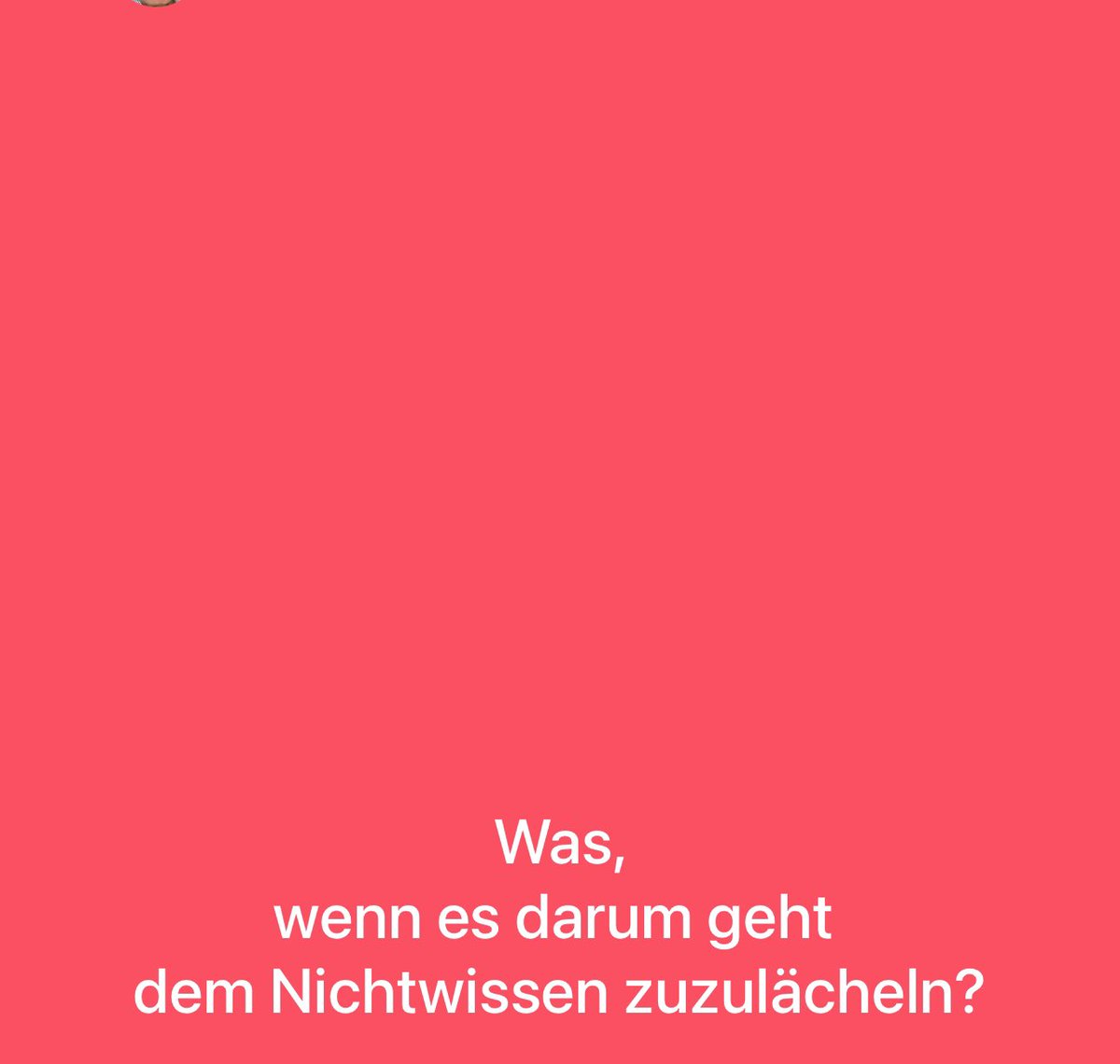 luenzer's tweet photo. Was, wenn es darum geht  dem Nichtwissen zuzulächeln? https://t.co/SQer5VF7Qg