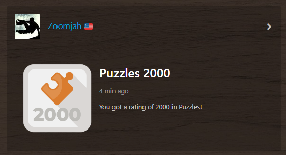 Woohoo!! Just reached another chess goal!

I still miss the most forcing sequence of events far too often, but gradually getting better overall, at least with a fresh enough mind in the clearer tactical scenarios. :)