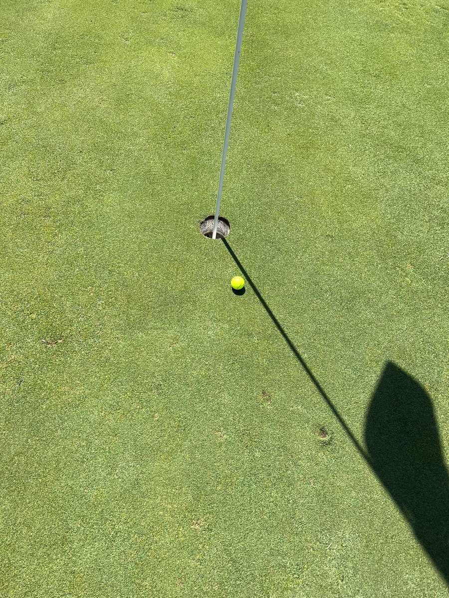 Guy watched me hit it to here on a par 3. When he got up to the green he shouted ahead  “how long was it?” I hollered back “about 6 inches!”. A woman walking by to a different tee box immediately responded with “that’s what she said” and I’ve never been more proud of a stranger