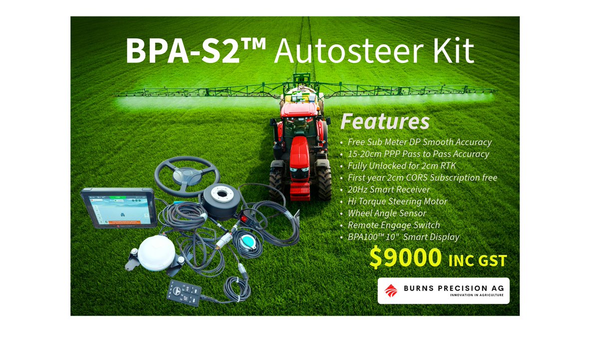 With 28 years experience in GNSS hardware we know what farmers need. The S2 Autosteer  kit is our latest product released to the market.   
The S2 kit comes with a full set of steering wheel sleeves and bracket options for easy installation.
