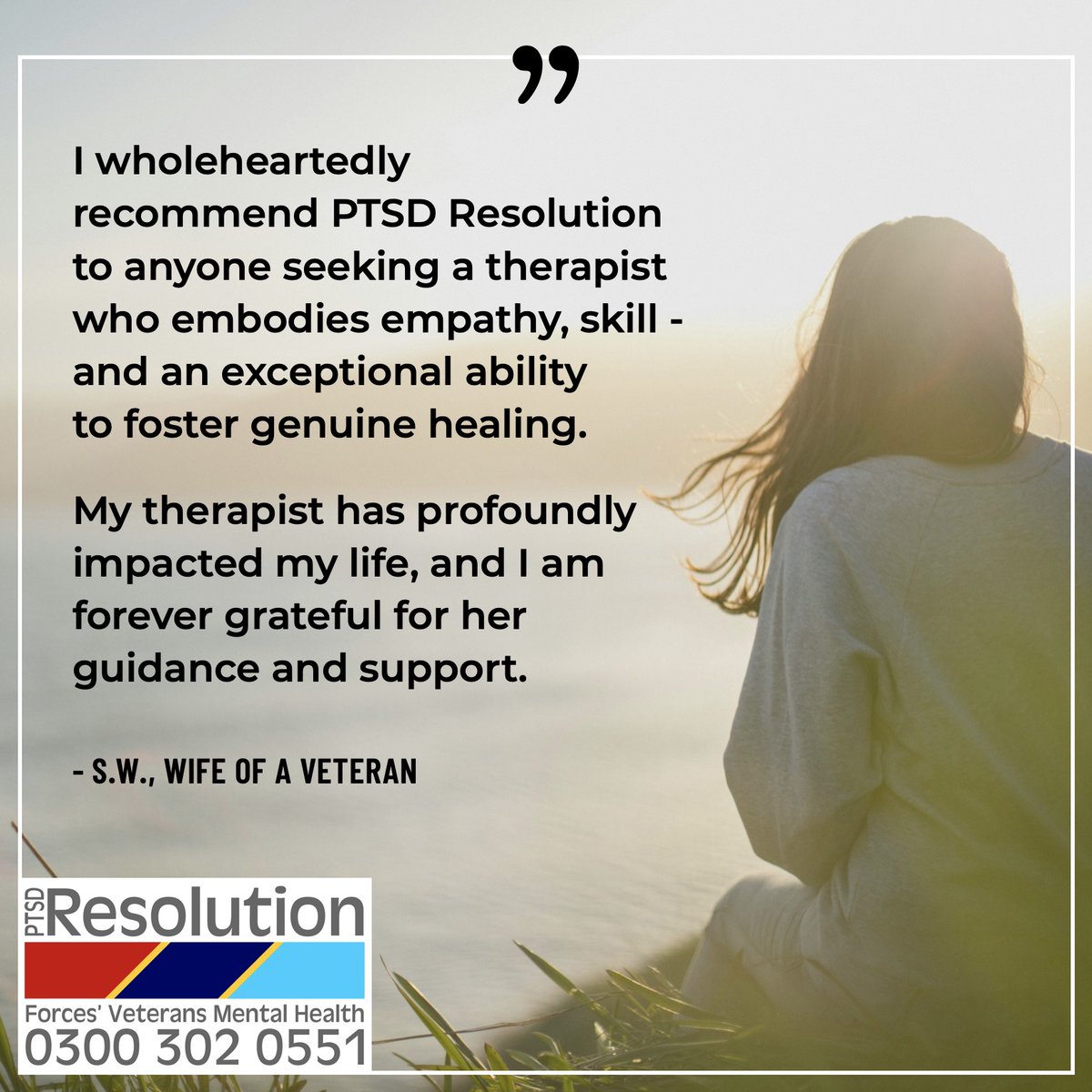ptsdresolution's tweet image. You can read more testimonials on our web:

➡️ ptsdresolution.org/testimonials.p…

#VeteransMentalHealth #VeteransListenIn #ForcesFamily #ForOurForces #PTSD #PTSDResolution #HumanGivens #MentalHealth #Trauma #TraumaAwareness