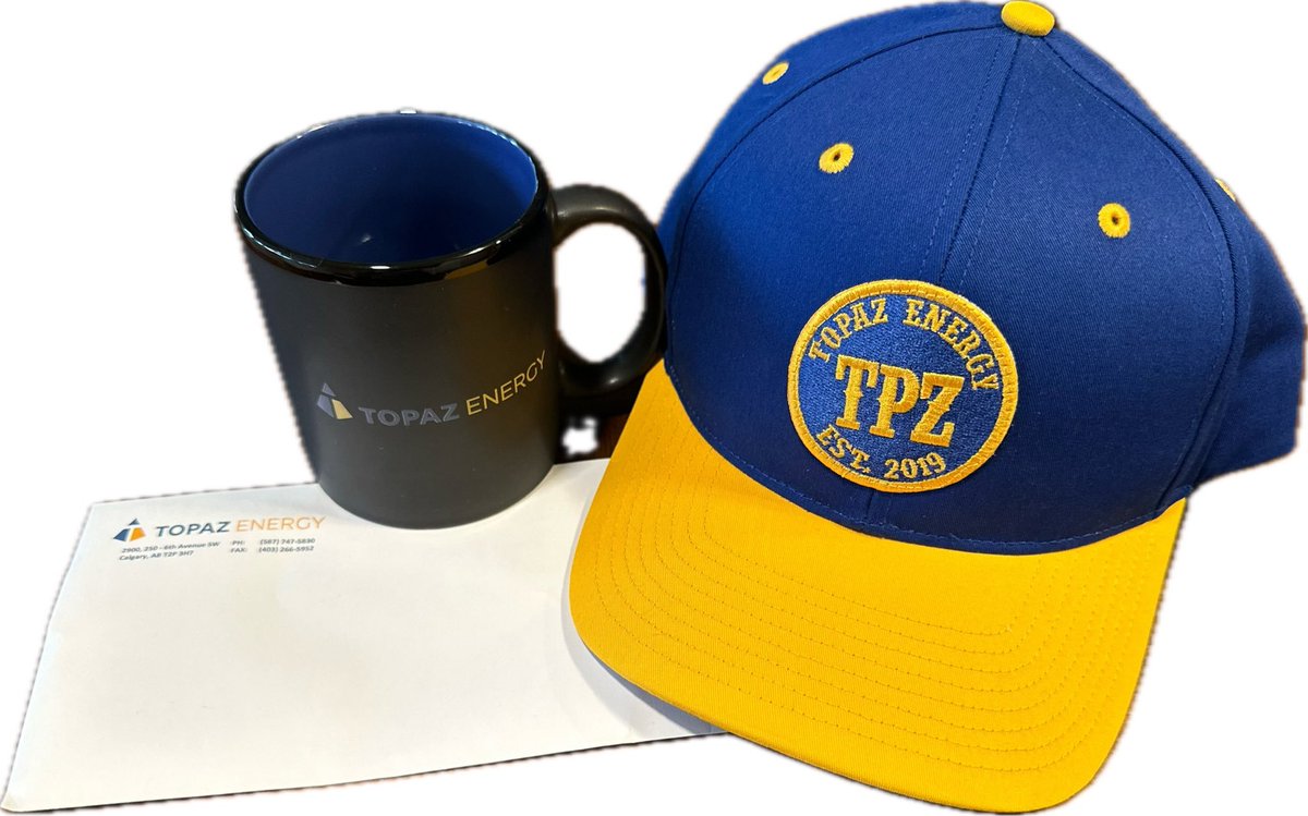 BubleQe's tweet photo. Something to share from one of my fav portfolio holds: Topaz Energy / $TPZ.TO, a hybrid Infrastructure & Royalty co.
Mug, Hat & a great letter from Marty & Cheree.
True touch of class from $TPZ, very thoughtful, kind, fun & appreciated.
Thank you :) ๐
#TeamTopaz ! https://t.co/7UHFiHHS7p