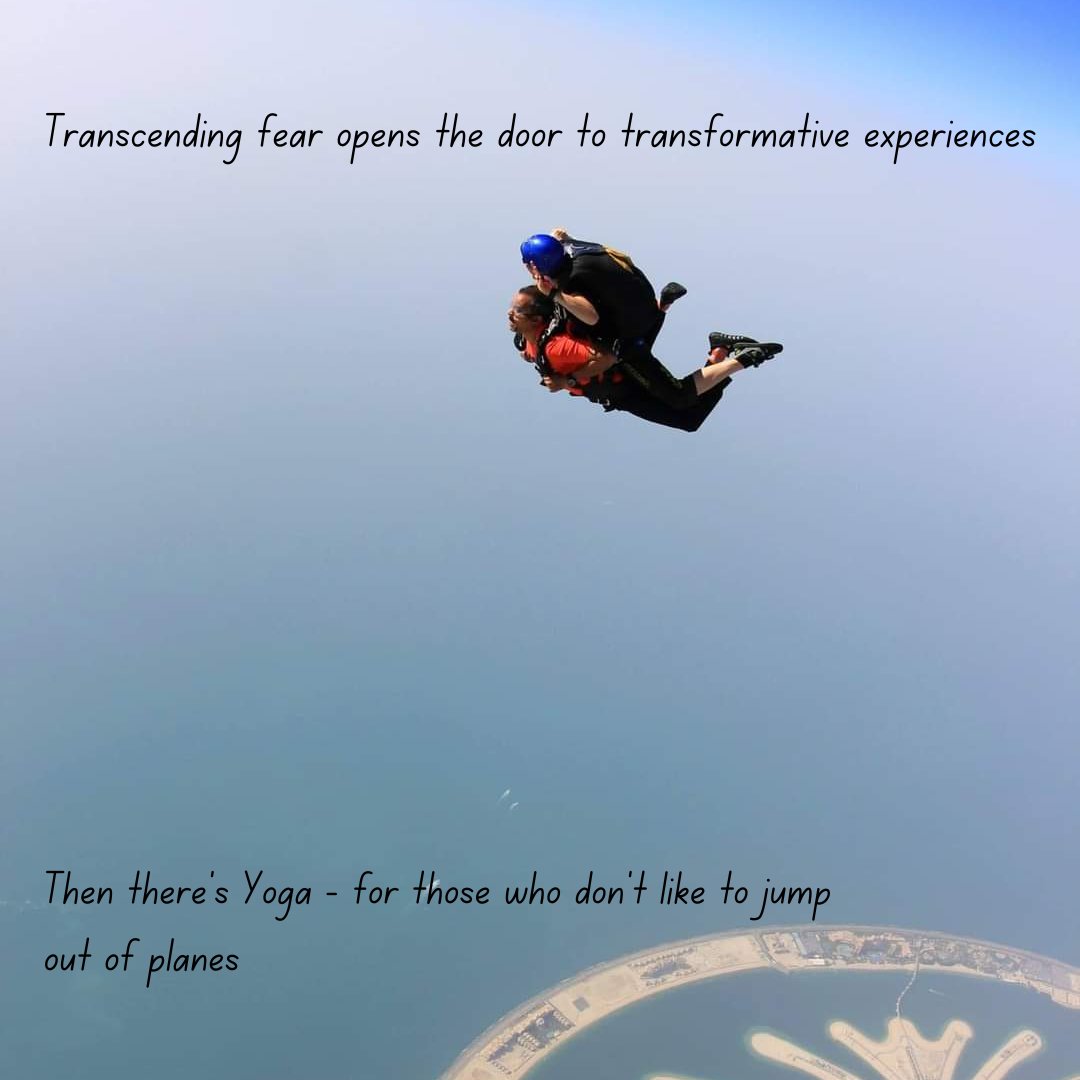 jaerajesh's tweet photo. This throwback kindled an instant connection to my yoga journey.
Both offer profound lessons in overcoming fear and achieving higher states of awareness.
Try skydiving for a really transformative experience. And if you aren't keen on jumping out of planes, there's always yoga! https://t.co/xCAvTdrTKi