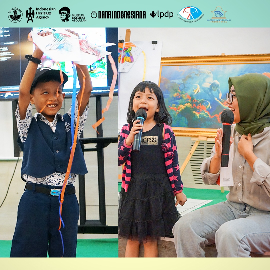 Keseruan MEWARNAI LAYANG-LAYANG di Museum Basoeki Abdullah, 30 Juli 2024. Semangat berkaya adik-adik 🎨✨🖼️🎉