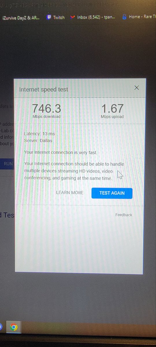 TimPDotTM's tweet image. Hey @coxcomm, it's great that I can get 800Mbps consistently but it really doesn't do me any good when I only get 1Mbps uplaod. This is a common occurrence as well. The main use for my Internet is gaming and no gaming can be done with 1 upload. Isn't there an FCC minimum?
