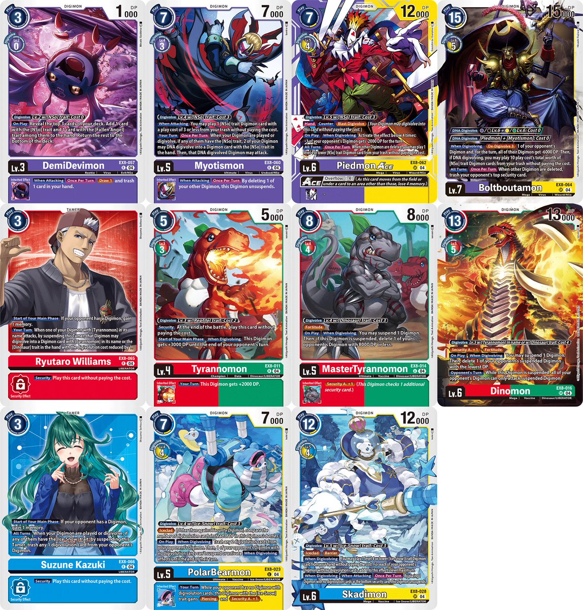 Today's cards revealed by #DIGIMONLIBERATOR novel in english