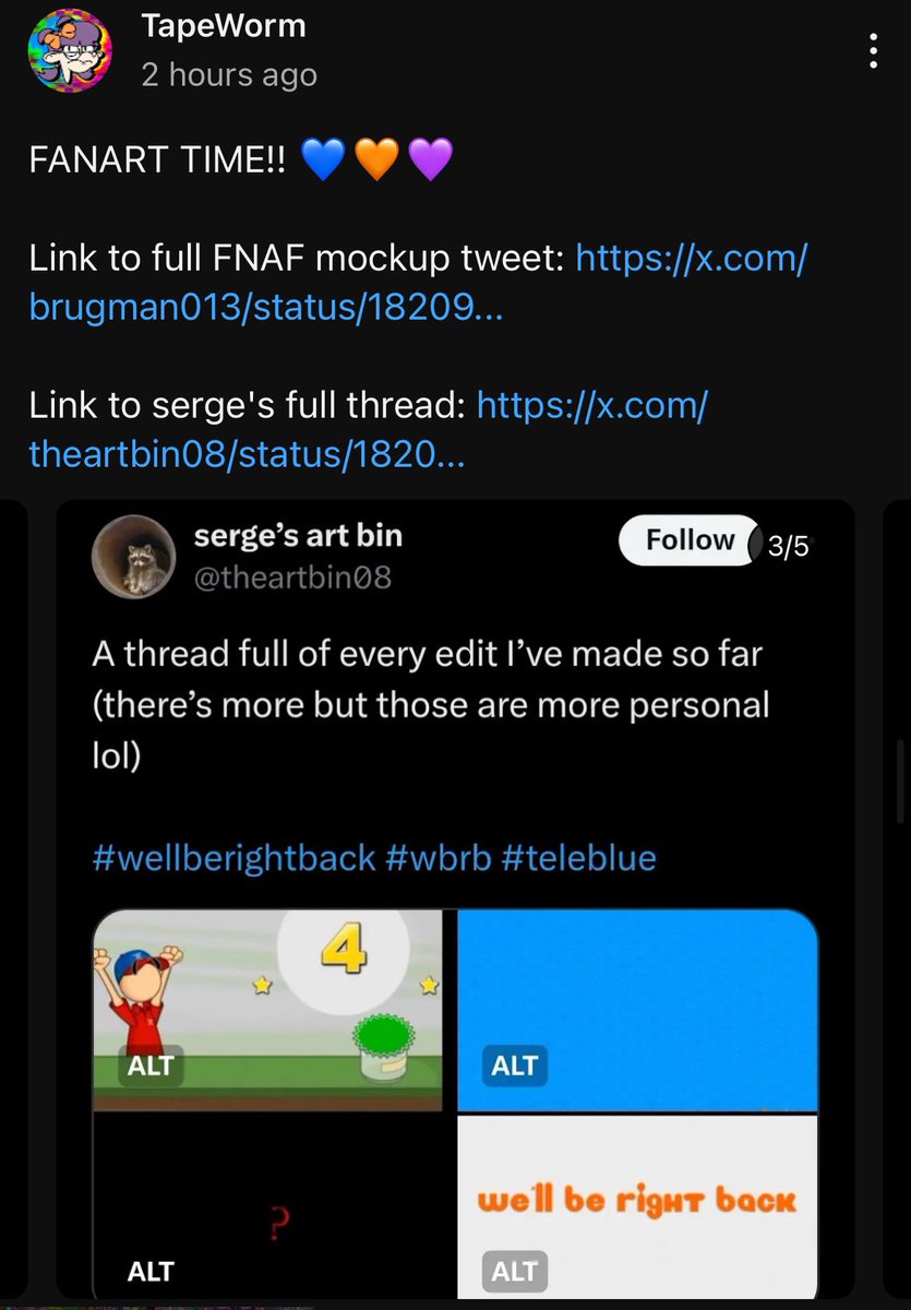 theartbin08's tweet photo. UPDATE I WAS FEATURED ON TAPEWORM’S CHANNEL YIPPEE 💥💥💥💥 https://t.co/3lBIu6IY3F