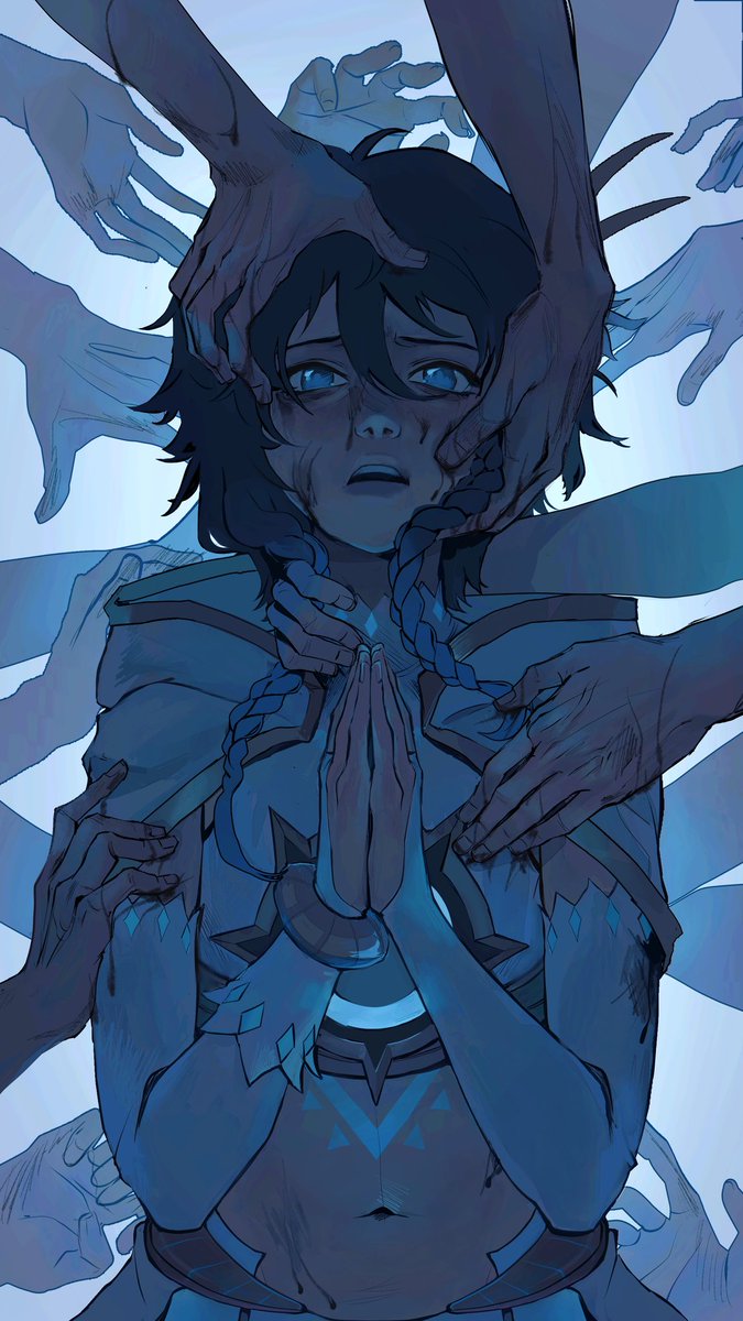 KallynneKmi's tweet image. Sketch vs Final of this old drawing 🙏🍃
#sketchvsfinal #venti #GenshinImpact