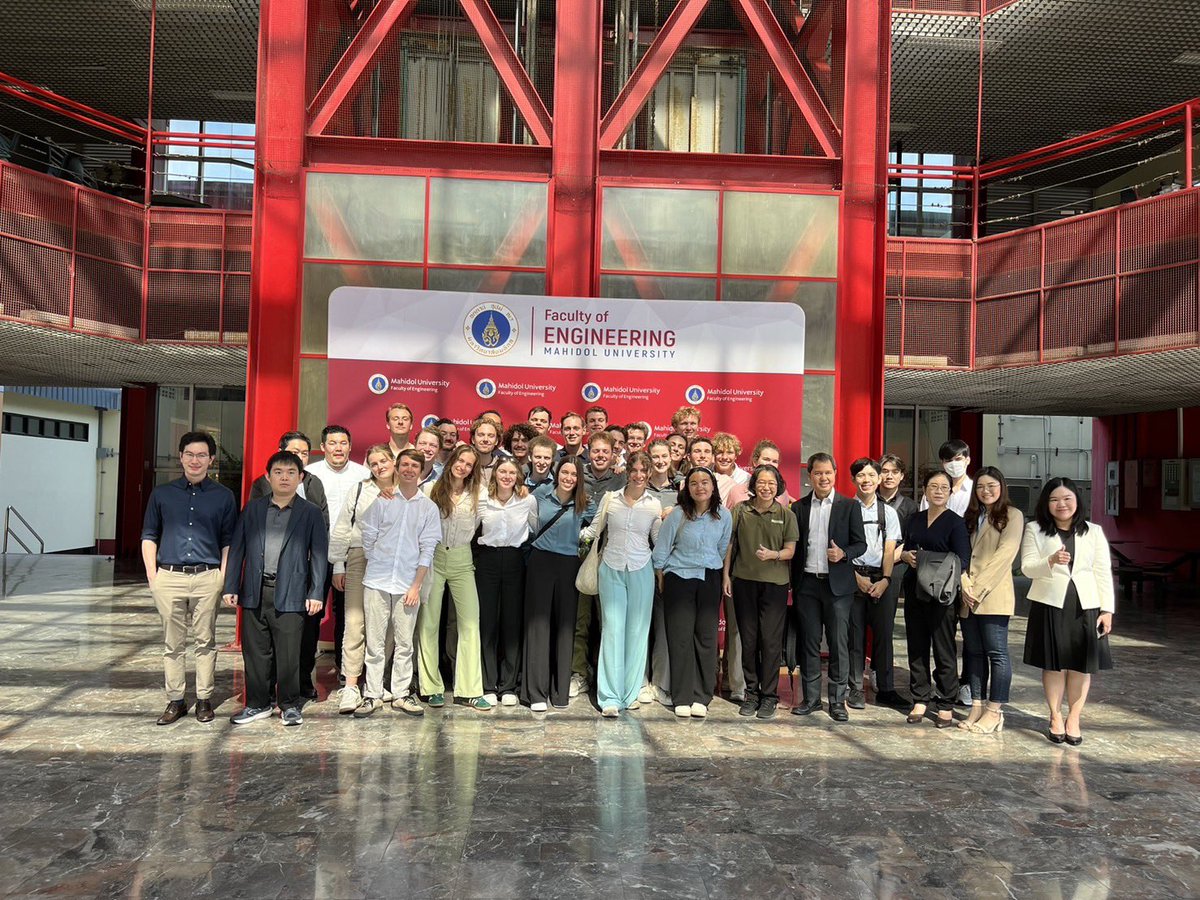 MahidolEG's tweet photo. 8 Aug 2024: the Faculty welcomed 30 Civil &amp; Transport Eng students from TU Delft University of Tech who were on a field trip. Dr Pattaraporn Posoknistakul (Asst Dean), Dr Teerapan Ornthammarat (Head of Civil Eng), et al, outlined the Faculty in a series of brief presentations. https://t.co/xIRoiD4g5P