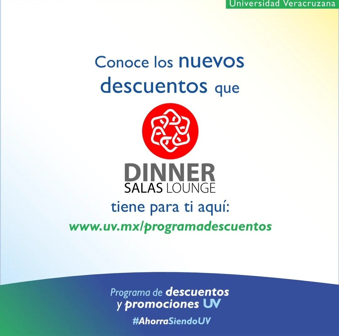 Recuerda: somos parte del  Programa Descuentos UV 😃

Consúltalos aquí: bit.ly/2RZxGTH

#RegiónXalapa