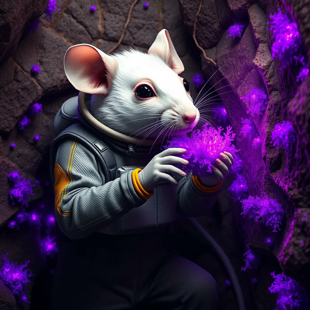 MakerJayAU's tweet photo. Eight days... It's been eight days in this dark and damp rocky vault, on the edge of this deep abyss. Reaching my paws into cracks, gathering as much of this "Halgae" I can find. 
I have no idea what this stuff does.. I hope it doesn't stain my fur.
#WAXFAM #WAXNFT #waxcommunity https://t.co/2WF5KpOqui