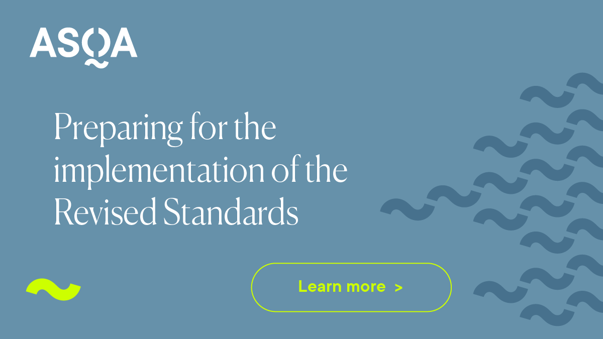 asqagovau's tweet photo. We understand the VET sector is keen to receive information on the Revised Standards. Once the Revised Standards have been publicly released, we will be sharing information via webinars, newsletter, socials and more. Keep up to date here: https://t.co/18HzLHAbGr
#ASQA #VETsector https://t.co/2Ejky4B7Fx