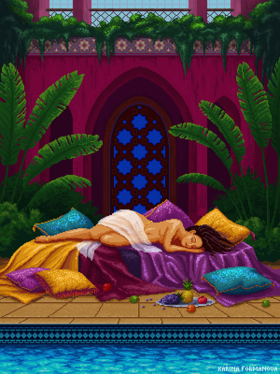 Afternoon nap #pixelart #pixelartist #nap #afternoon #illustration #DigitalArtist