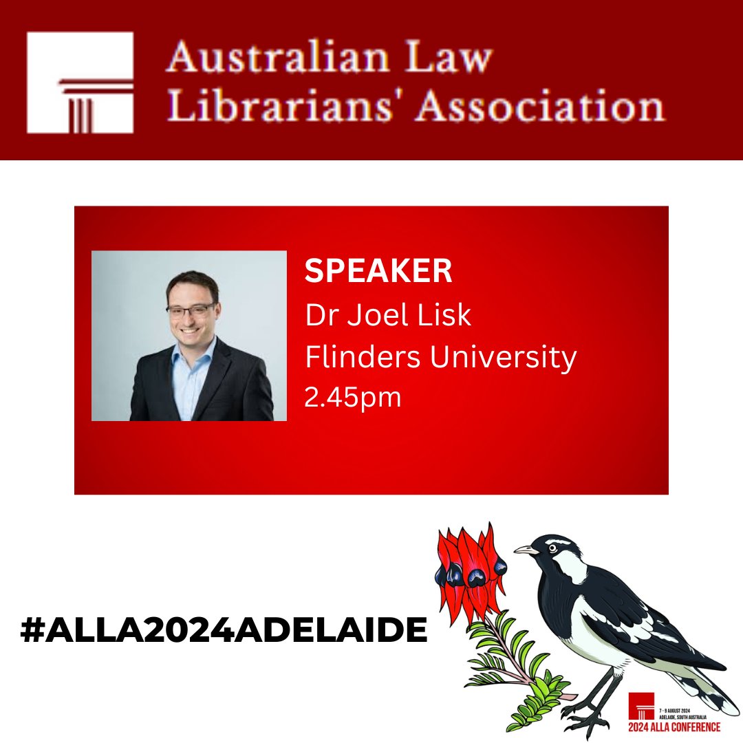 Don't miss this one - fascinating talk by Speaker Dr Joel Lisk <a href="/JoelLisk/">Joel Lisk</a> on Space Law: a legal practitioner's perspective! 🚀 #LegalPerspective #LegalExpertise #LegalCommunity #ALLA2024Adelaide #ALLA24 #LawLibrarians
#SpaceLaw 🛰️
👩‍🚀🌛
@FlindersJBC