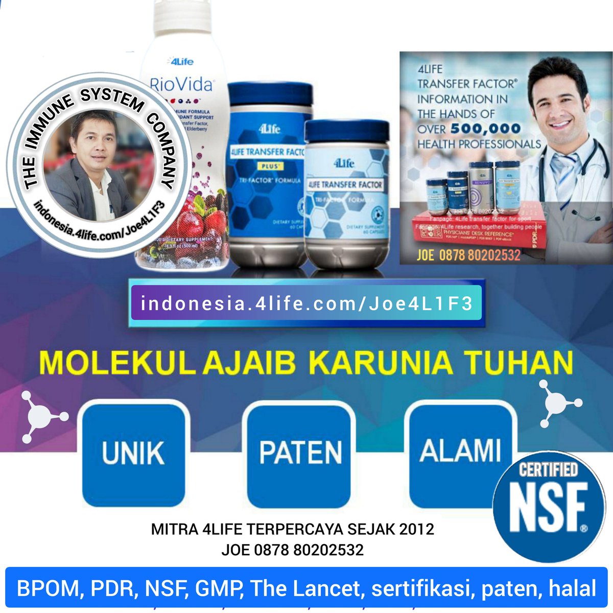4Life_4U's tweet photo. 4Life #TransferFactor bukan #obat #herbal #vitamin #mineral tapi molekul alami yang diambil dari kolustrum sapi dan kuning telur, dimana teknologi pengambilannya sudah di paten !
More info klik:
https://t.co/YoX96JUOrU https://t.co/OYb08a8OA7