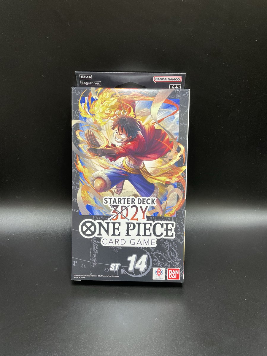 ONEPIECE_tcg_EN's tweet photo. [Product Release]
Hey One Piece Pirates!
Starter Deck -3D2Y- [ST-14] is available starting from today, Aug. 16!
Enjoy the Straw Hats 2-years training theme and Black’s K.O. effects!
Details: https://t.co/vnczuSncQD
#ONEPIECE
#onepiececardgame https://t.co/BQaM1lj74h