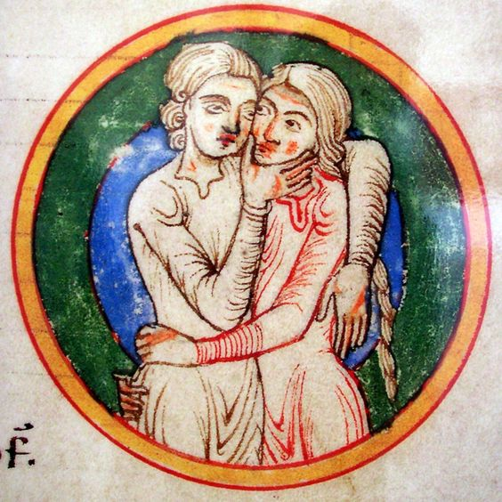 WeirdMedieval's tweet image. lovers, austria, 13th century