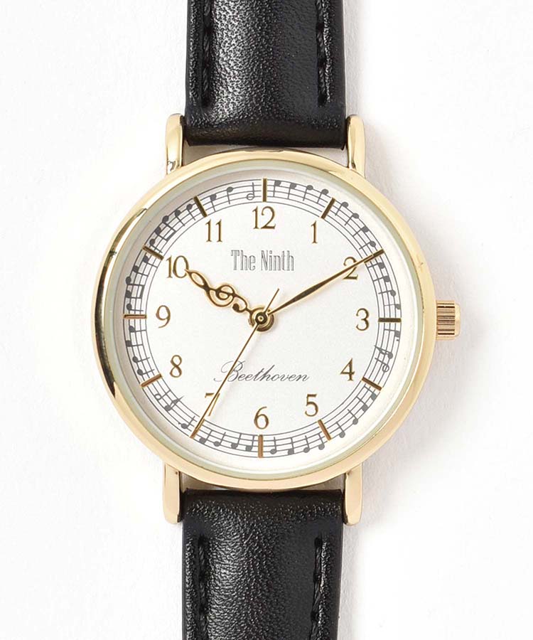 ベートーヴェンの交響曲第九番の楽譜をデザインしたエレガントな