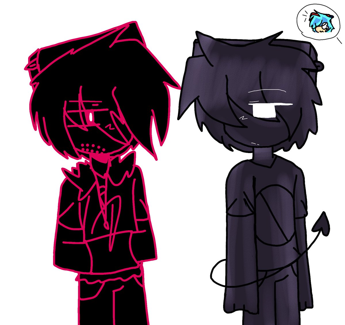Bl3ckDraws's tweet photo. They often argue, but then again, one tries to be the bigger person/maturer person, or another has to be the one to stop their argument.
#soulbf #corruptedbf #bf #fnfcorruption https://t.co/mHgp9JCC94