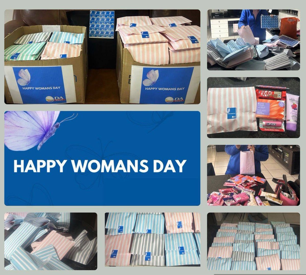 DA_NCape's tweet photo. 🦋Women's Day came early in #Gamagara.

The DA handed over care packages to the women in blue at the #Kathu and #Siyathemba Police Stations.  The DA appreciates their service to the community.
 
#DAGeeOm https://t.co/bSPTRihVAu