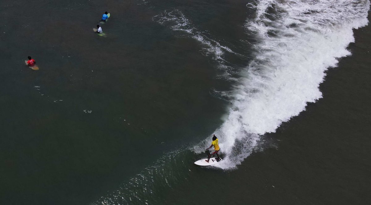 Surfers during the Covelong Classic 2024 national-level surfing competition at Kovalam on the outskirts of Chennai on Thursday. Photos by R Ramesh Shankar