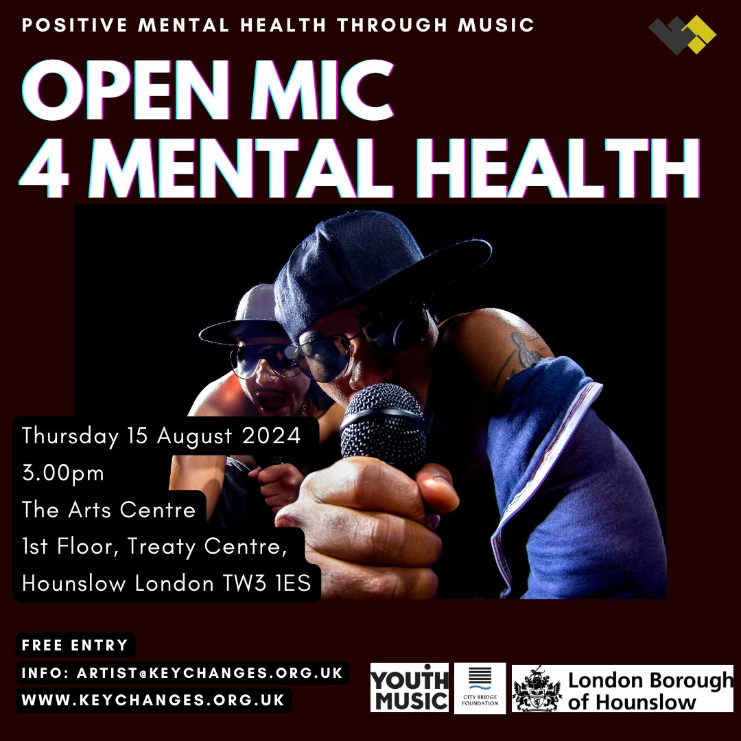 key changes (@keychangesmusic) on Twitter photo Our open mic session is an inspiring showcase of performances from artists taking part in our music & wellbeing programme + challenges stigma & discrimination <a href="/HounslowConnect/">Hounslow Connect</a> #hounslow #london #MentalHealth #music #talent #community #Wellbeing Our open mic session is an inspiring showcase of performances from artists taking part in our music & wellbeing programme + challenges stigma & discrimination <a href="/HounslowConnect/">Hounslow Connect</a> #hounslow #london #MentalHealth #music #talent #community #Wellbeing