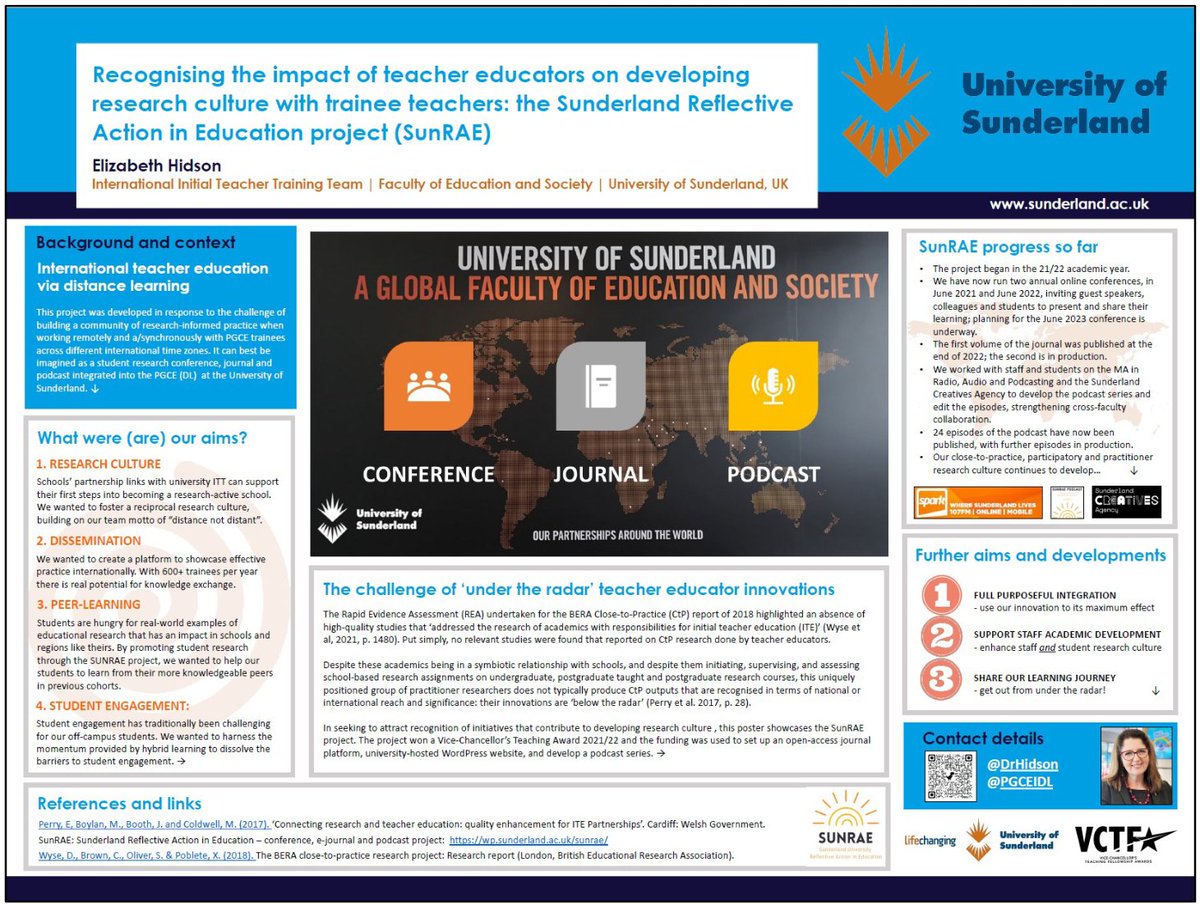 A highlight during annual leave: my latest paper is now available! This one is about a project dear to my <a href="/PGCEIDL/">@PGCEIDL International Initial Teacher Training</a> heart - #SunRAE! Developing a Research Culture with Trainee Teachers on International Initial Teacher Training Programmes. Available at: doi.org/10.31273/eirj.….