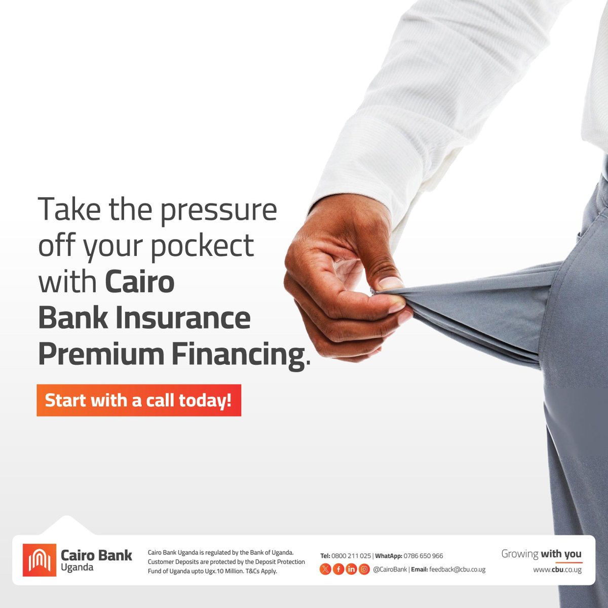 CairoBank's tweet image. Take the pressure off your pockect with Cairo Bank Insurance Premium Financing.

#InsurancePremiumFinancing #NonLifeInsurance #CairoWay #GrowingwithYou