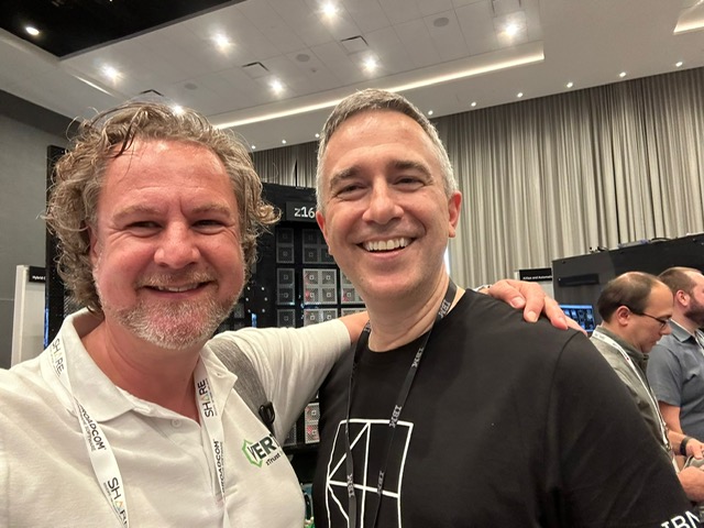 vert_MF's tweet image. More images from #SHAREkc2024 including Vanguard&apos;s Milt Rosberg and IBM&apos;s Bryan Childs with Andy Penlington.