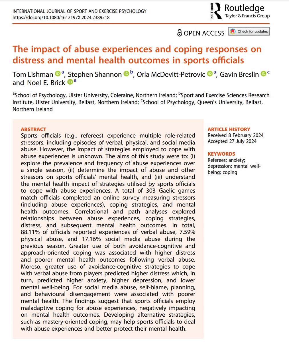 Tom Lishman (@tomlishman) on Twitter photo 🚨Journal publication 🚨
Great to see the first study from my PhD published.
Thanks to <a href="/noelbrickie/">Dr Noel Brick</a>, <a href="/SShannon978/">Stephen Shannon</a>, <a href="/DrOrlaMcD_P/">Dr Orla McDevitt-Petrovic</a> and <a href="/breslin_g/">Dr Gavin Breslin</a>.
<a href="/UlsterUniPsych/">UlsterUni Psychology</a>
tandfonline.com/doi/full/10.10… 🚨Journal publication 🚨
Great to see the first study from my PhD published.
Thanks to <a href="/noelbrickie/">Dr Noel Brick</a>, <a href="/SShannon978/">Stephen Shannon</a>, <a href="/DrOrlaMcD_P/">Dr Orla McDevitt-Petrovic</a> and <a href="/breslin_g/">Dr Gavin Breslin</a>.
<a href="/UlsterUniPsych/">UlsterUni Psychology</a>
tandfonline.com/doi/full/10.10…