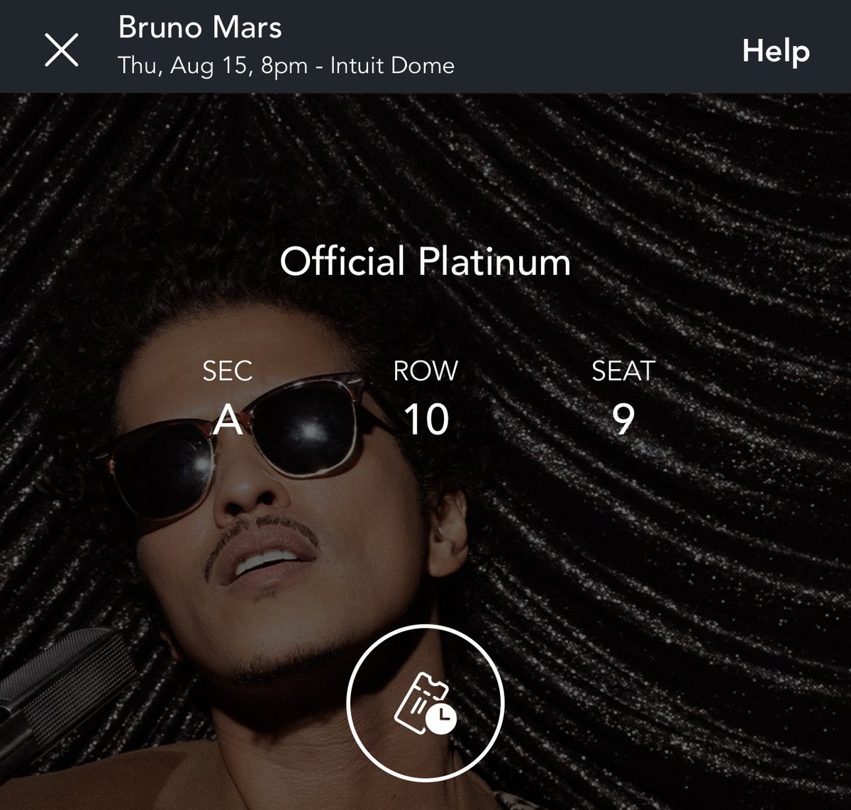 jmannev's tweet photo. Selling my 2 extra floor tix. Bruno Mars at Intuit Dome. Aug 15, 8pm https://t.co/AjCnUcDV2S