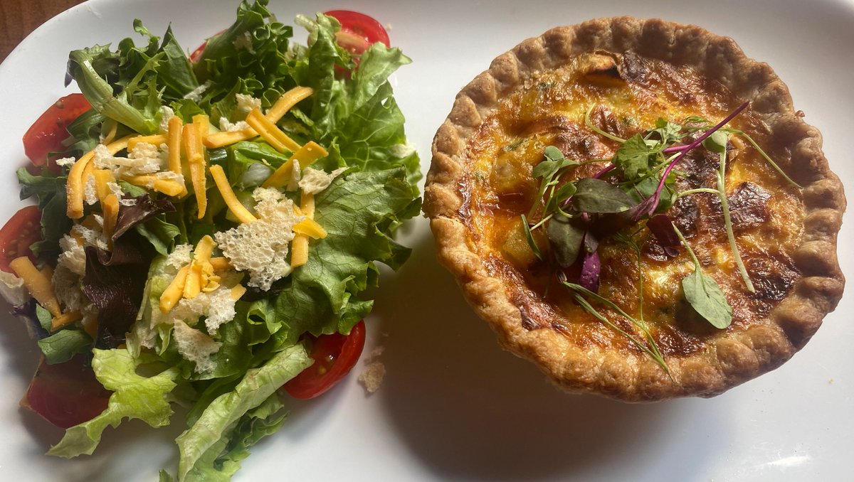 shakervillageky's tweet photo. We can't get enough summer veggies! Our smoked cheddar & garden vegetable quiche is the perfect way to enjoy them. Join us for lunch & try it for yourself.
Menu & Reservations: https://t.co/LxJeel90Mn
#ShakerVillageKY #trusteestable #summermenu #summerproduce #organicproduce https://t.co/C3aBWlsGWA