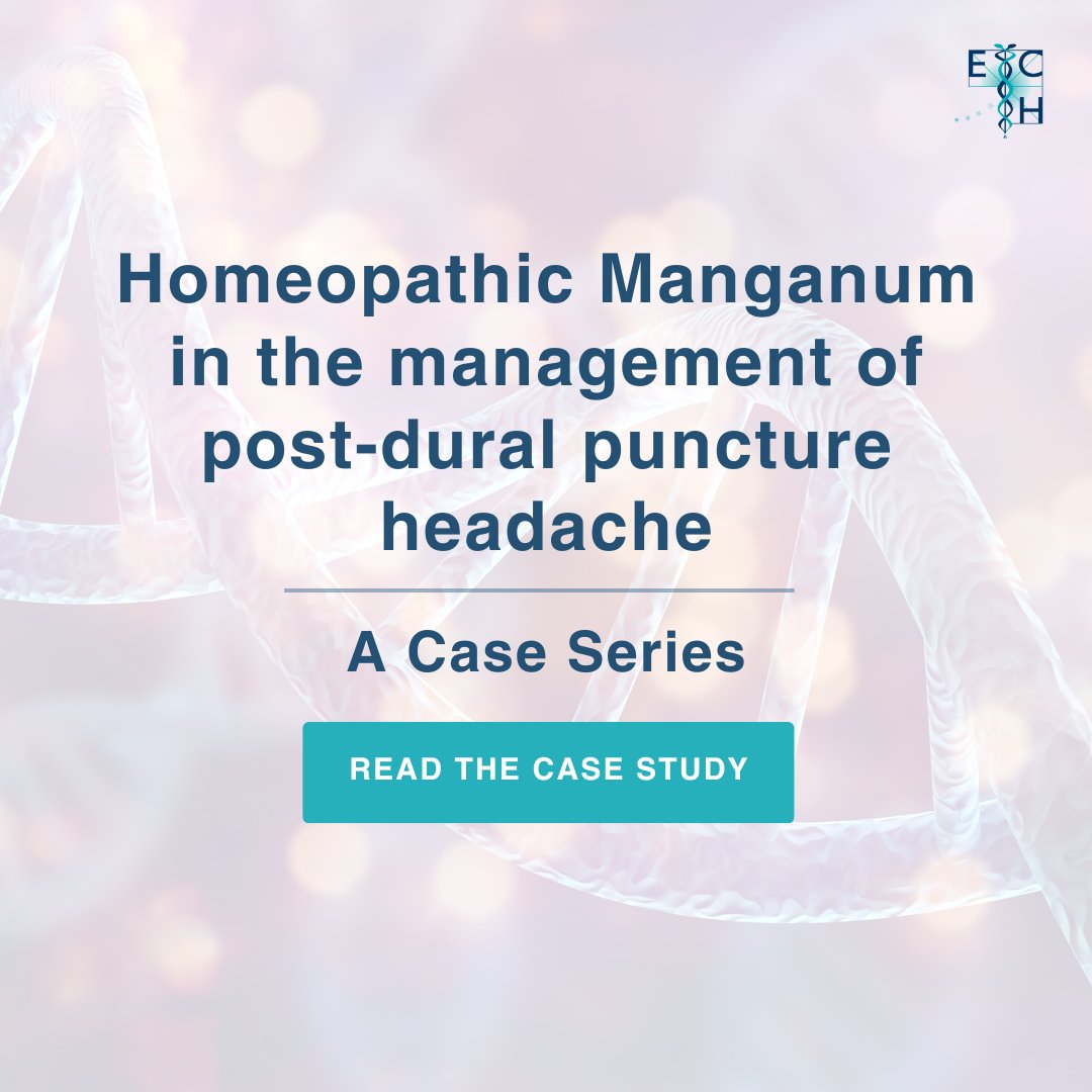 Post-dural puncture headache (PDPH) affects 4% to 11% of patients after spinal procedures. In a study, 12 PDPH cases unresponsive to conventional treatment were treated with classical homeopathy. 

READ: loom.ly/IHvyiPE 

#PDPH #Homeopathy #Manganum  #HolisticHealing