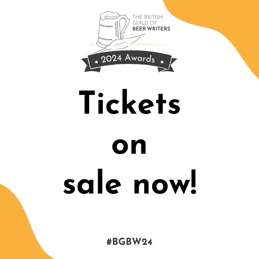 British Guild of Beer Writers (@britbeerwriters) on Twitter photo We're pleased to announce that our Annual Dinner & Awards tickets are on sale now 🎟️
Taking place on Wednesday 27th November at <a href="/BigPennySocial/">Big Penny Social</a>, it's an excellent opportunity to enjoy great beers, ciders, and food, in great company!
🛒 Buy now: bit.ly/BGBW24Tickets
#BGBW24 We're pleased to announce that our Annual Dinner & Awards tickets are on sale now 🎟️
Taking place on Wednesday 27th November at <a href="/BigPennySocial/">Big Penny Social</a>, it's an excellent opportunity to enjoy great beers, ciders, and food, in great company!
🛒 Buy now: bit.ly/BGBW24Tickets
#BGBW24