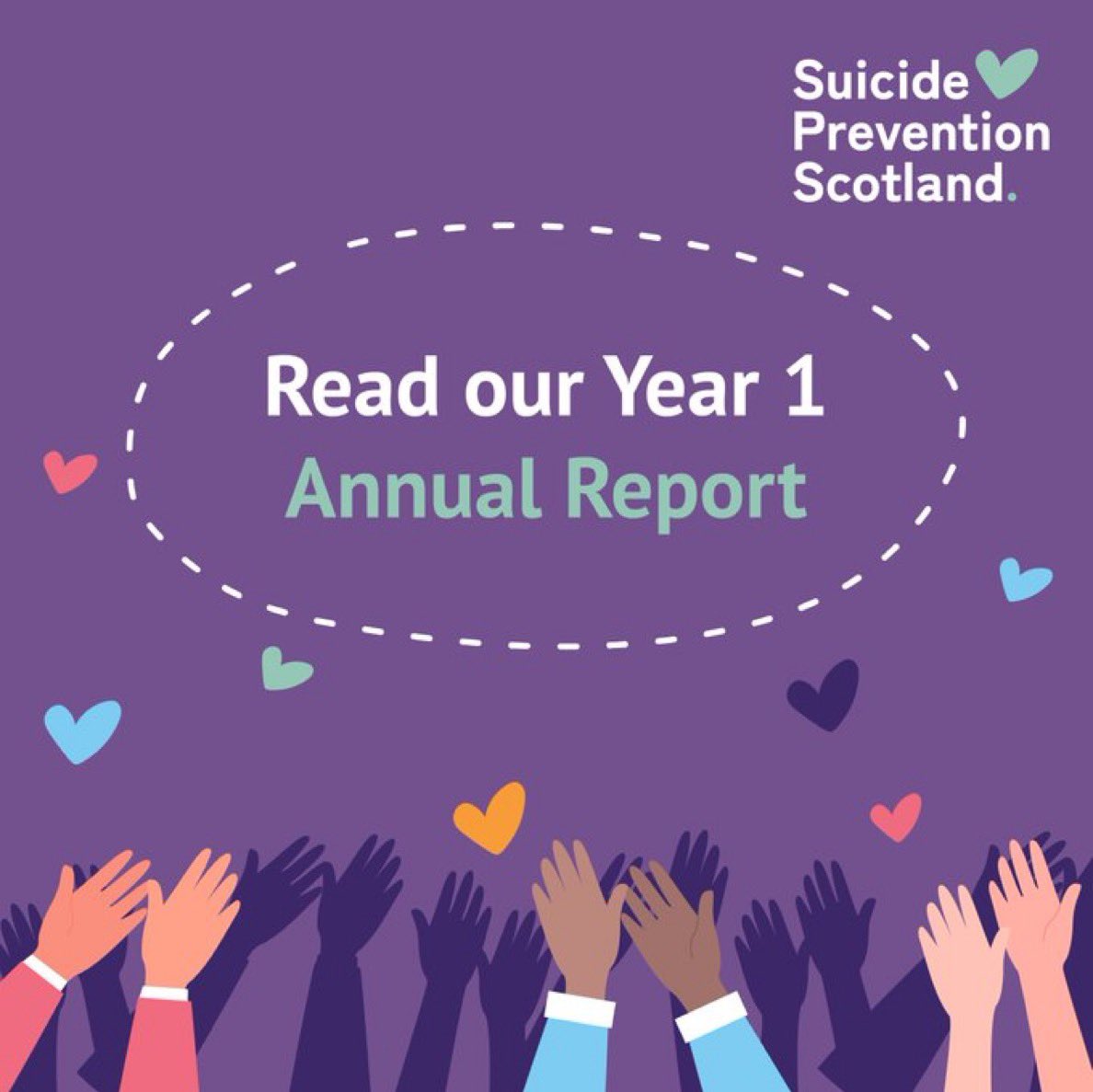 Please find time to read Suicide Prevention Scotland’s first annual report. Their work gives us all a role to play in Creating Hope Together, Scotland’s suicide prevention strategy. They’ve made a great start but there is more to do, with your help. And mine. Together.