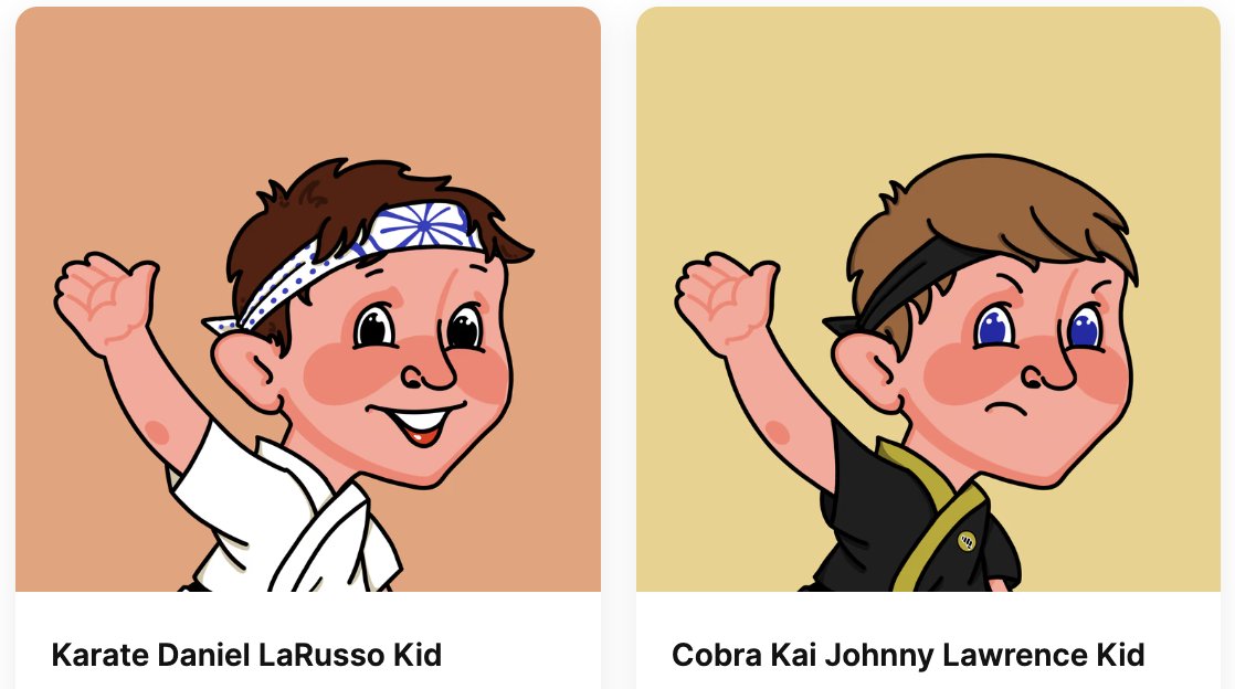 CoolKids_Tweet's tweet photo. Gm everyone 😃 

Final season #CobraKai ! 

The Cool Kids are ready for it!
Last sale: 19.84MATIC!

#OpenSeaMarket Link: https://t.co/GKNySq0eWk

#nftart #NFT #NFTCommunity #NFTsales #nftcollectors #NFTs #NFTartists #PolygonNFT #NFTCollectibles #NFTTrading #CobraKaiSeason6 https://t.co/8e13A6JxSb