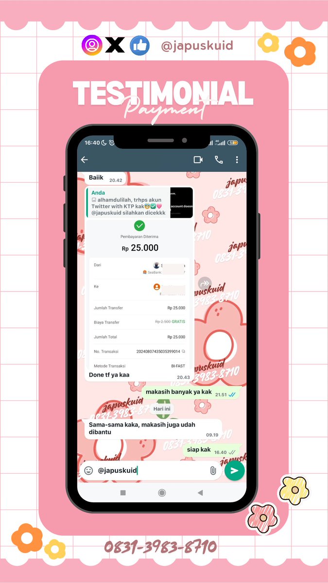 japuskuid's tweet photo. payment 🥺 🍭 ✨ 
akun 1 @delcountme
akun new @japuskuid

#jasahapusakun #zonaba #zonauang #Zonajajan #ZonaBA #Twitter #hapus #pemulihanakun #zonajubel #GOLD https://t.co/zuzxobcC0f