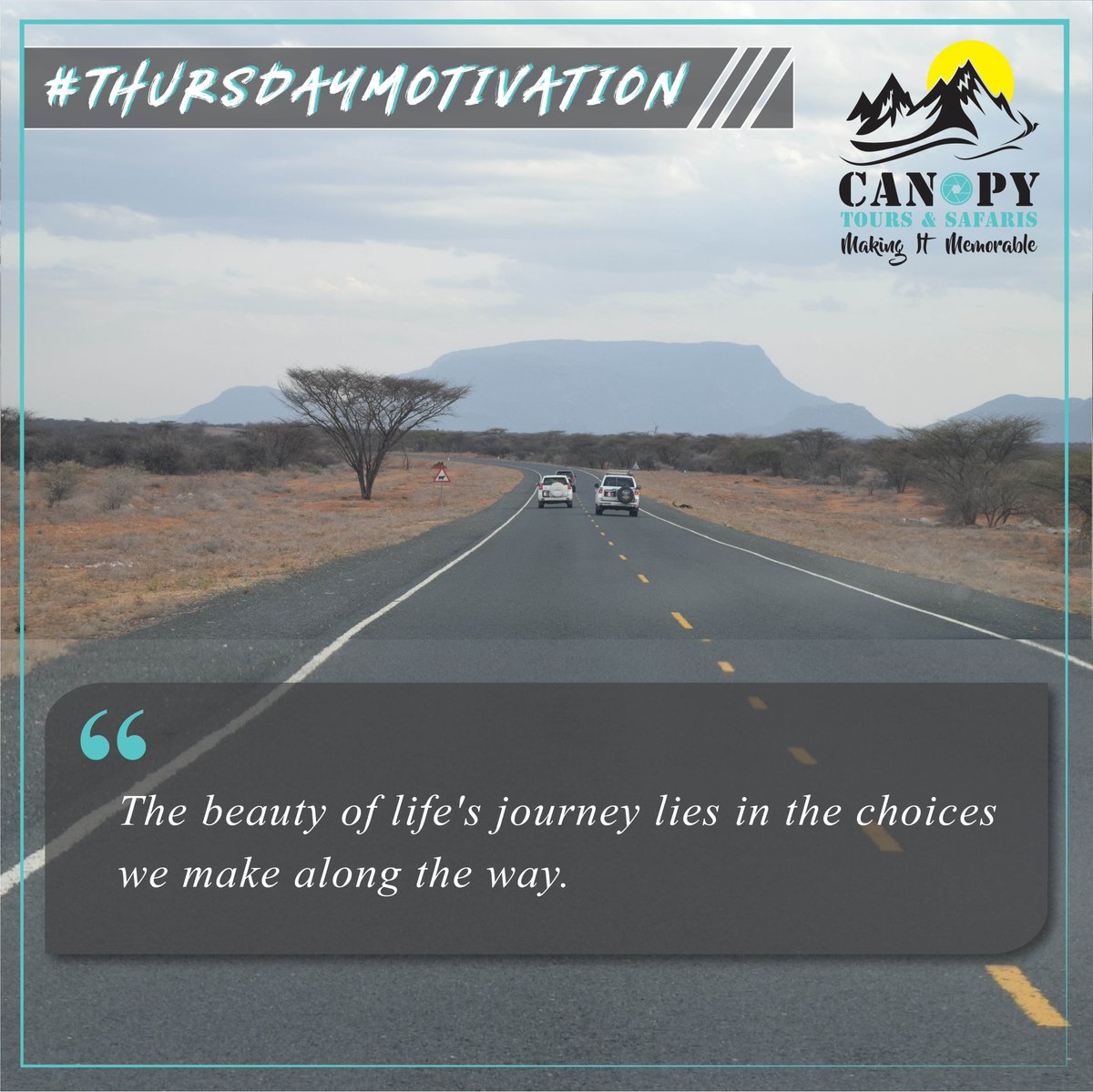 ToursCanopy's tweet photo. The choices we make along the way...

#MakingMemories https://t.co/2fBrPm6mP4