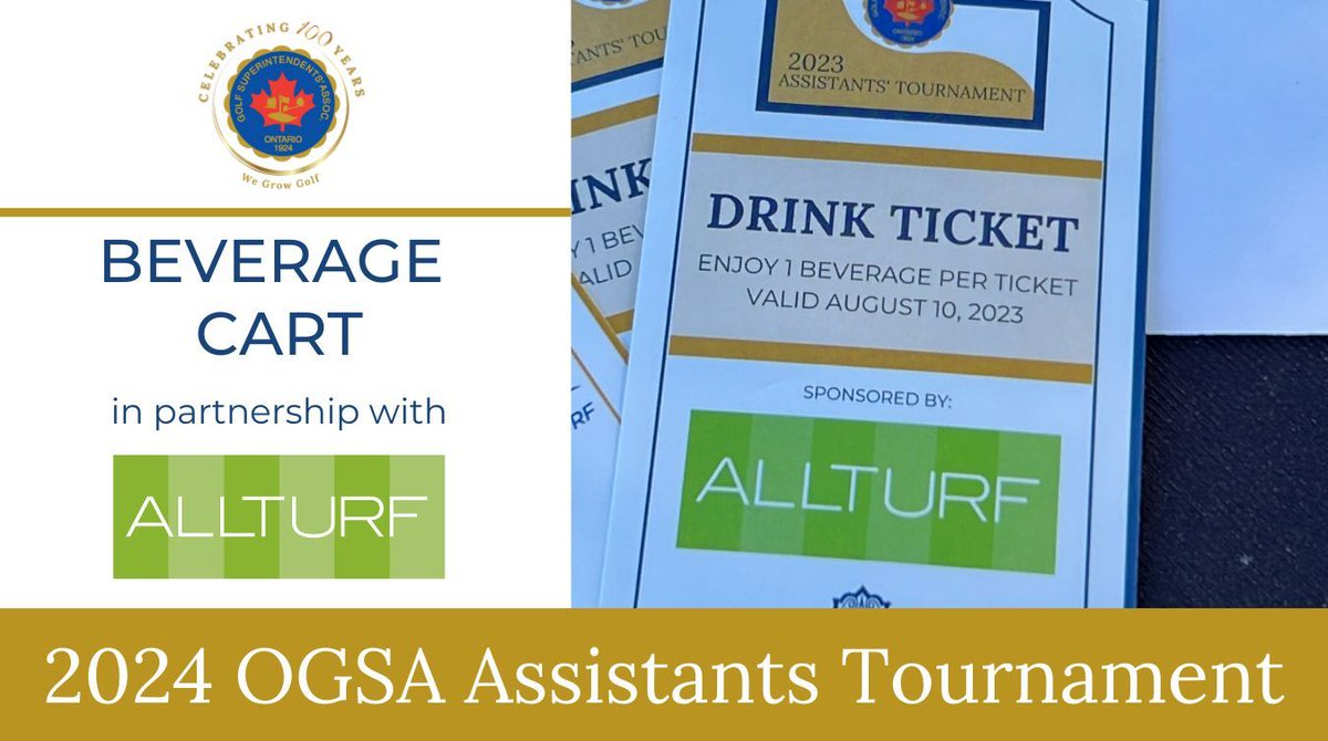 A huge shoutout to <a href="/Allturf_Ltd/">Allturf</a> for generously sponsoring the beverages at our upcoming Assistants Tournament! Your support is truly appreciated, see you all out there for an incredible event! #OGSA #OntarioSupers #TodayInOntario