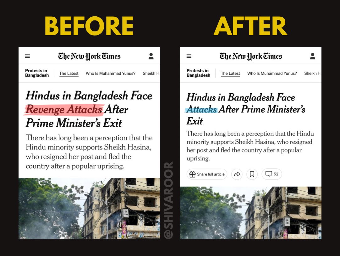 KrNeerajJadaun's tweet photo. 1. This is the most shocking justification of genocidal attacks that minorities are facing in Bangladesh. 
Western media always furthers their civilizational interests. It's high time to stop giving even an iota of attention to them. 

#WesternPropaganda
#BangladeshViolence https://t.co/nlaaA5jB0L