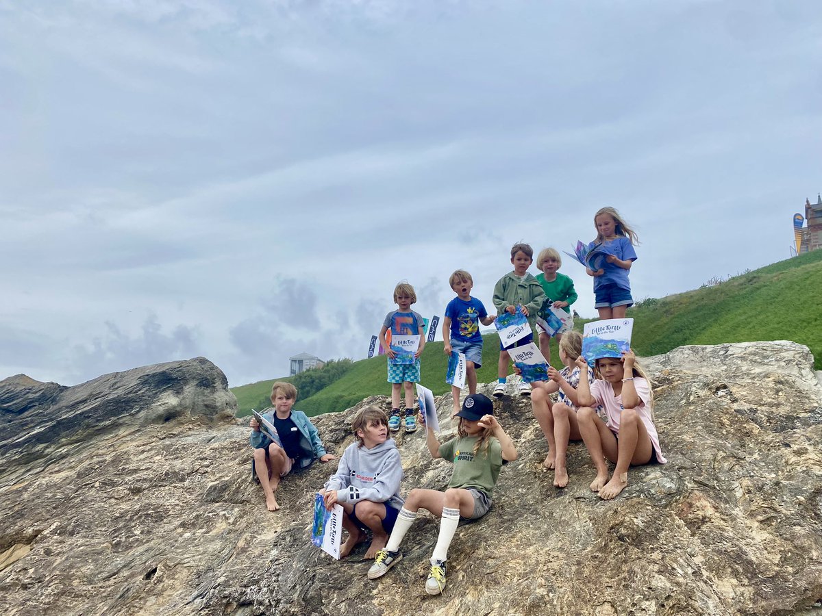 . <a href="/boardmasters/">Boardmasters</a> Foundation x <a href="/carvemag/">CARVE Surfing Magazine</a>  presented Newquay Boardriders groms and a hundred kids on the beach <a href="/LittleTurtleSOS/">Little Turtle Turns the Tide</a> books yesterday. The book aims to inspire them to be mini eco heroes. More to come!