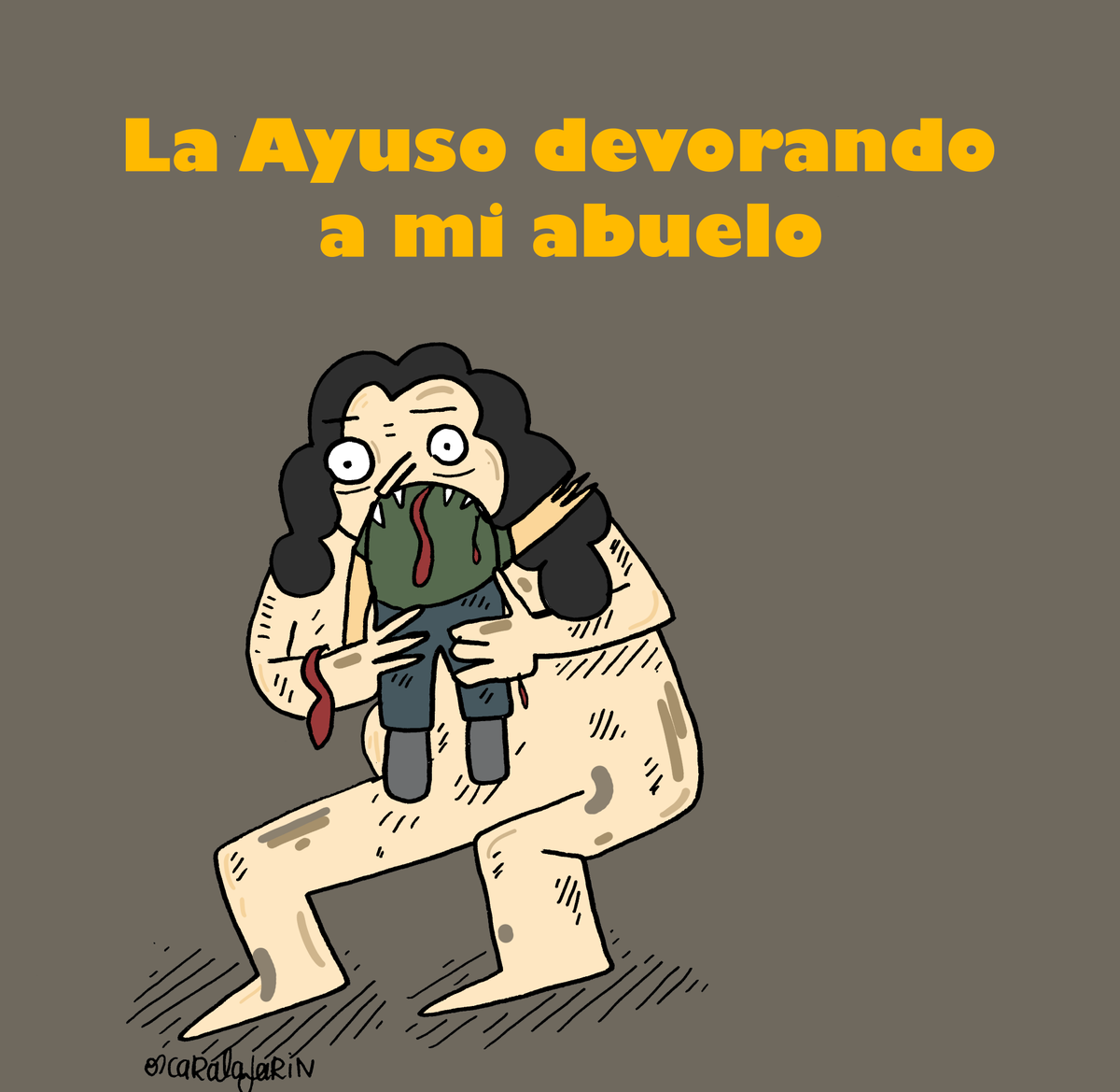 Me solicitó el PP del barrio una ilustración goyesca de la presidenta regional. Le he enviado esto, pero creo que igual no les va a gustar