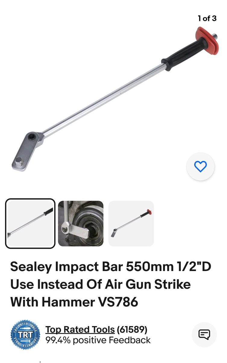 AndrewHofler's tweet photo. @WillieDJenkins1 @BulldogBDX There's a special tool for holding the crank pulley whilst loosening or torquing up the bolt on Subarus, but I also use one of these impact bars on cars where I don't have a suitable holding tool/limited space. You strike the end with a decent size hammer. Works well! https://t.co/xQhUHPtg7o