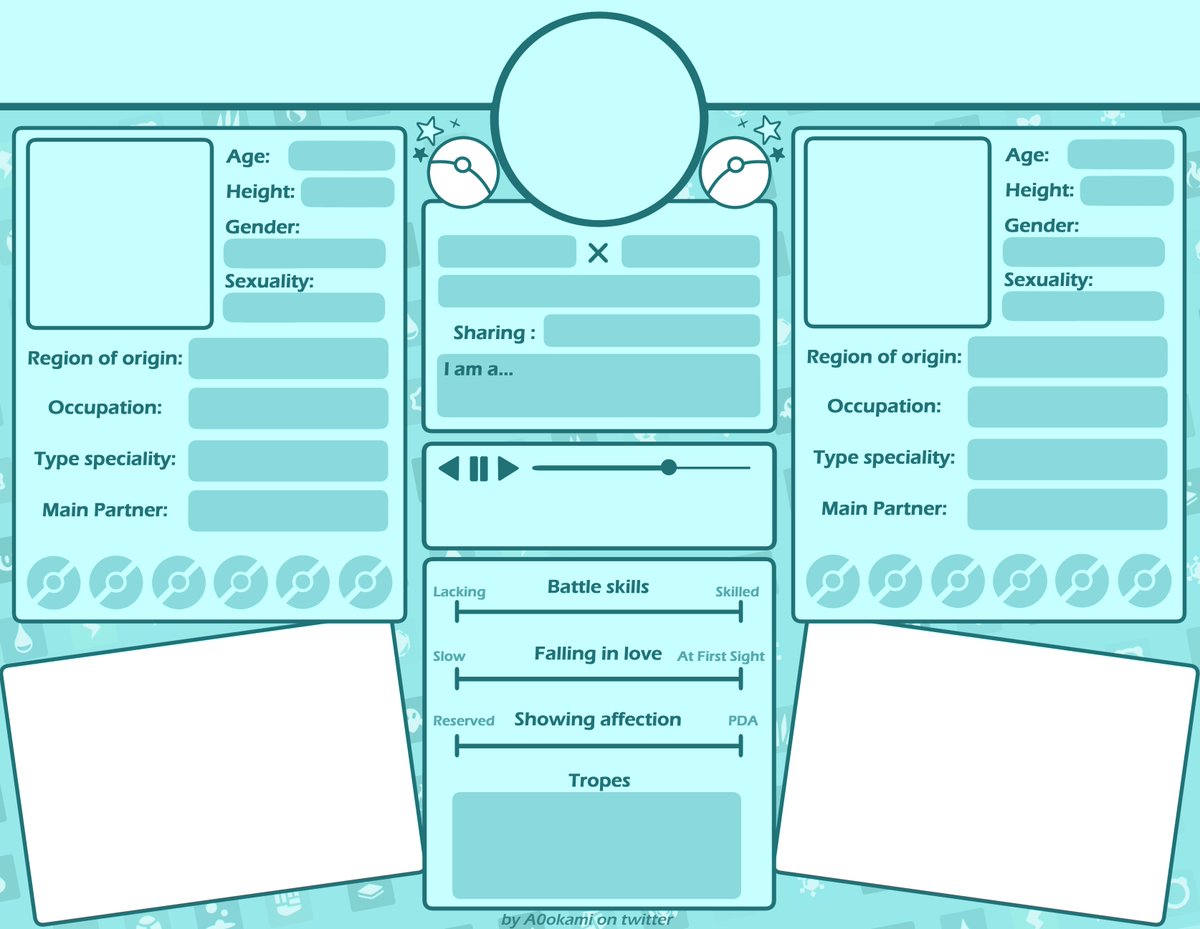 A0okami's tweet photo. I made a #yumeintro template for Pokemon yume ships ! Feel free to use it ! Examples and more colors in replies https://t.co/yzrdTyOuxq