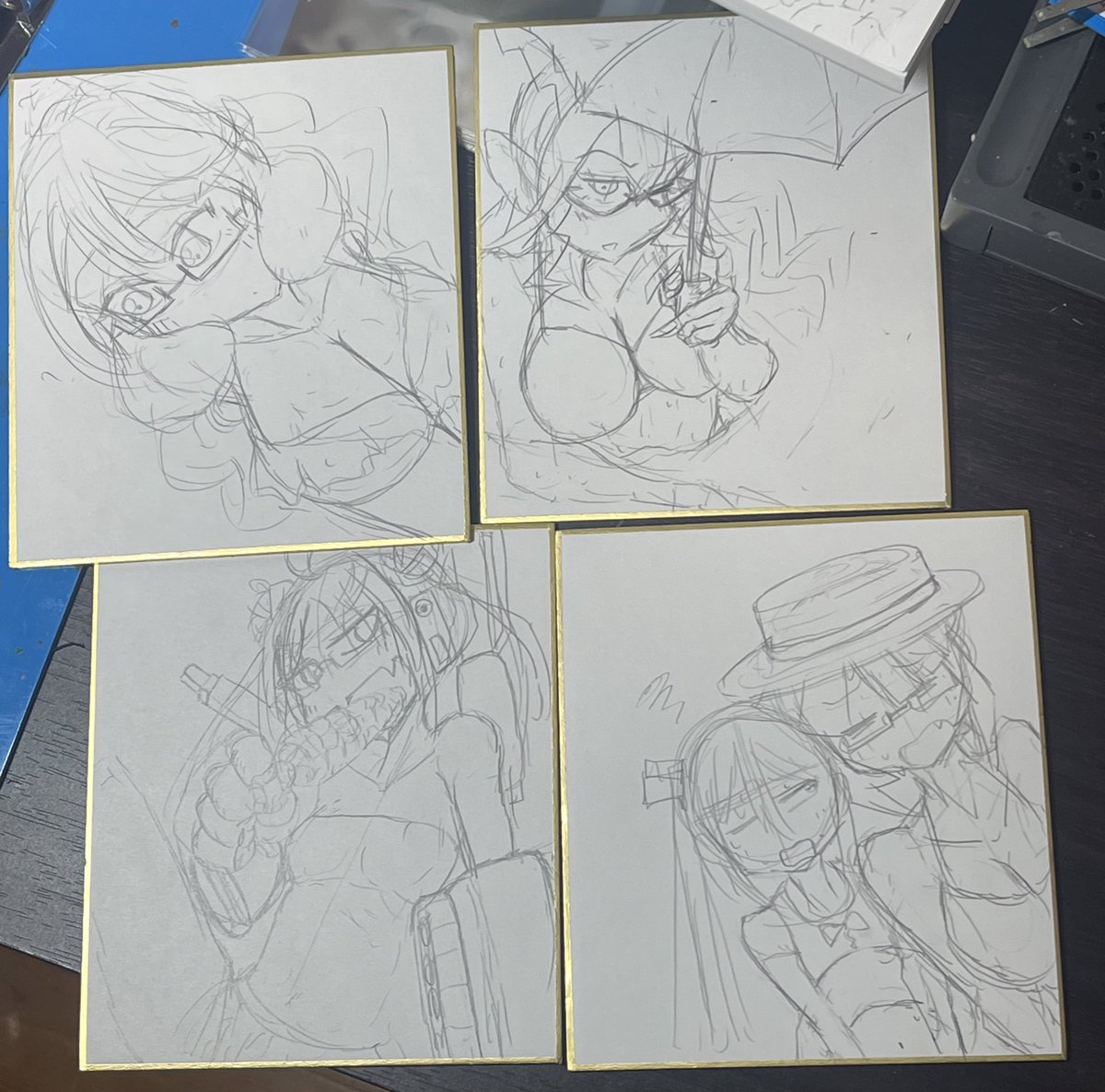 色紙をねー 描きます 